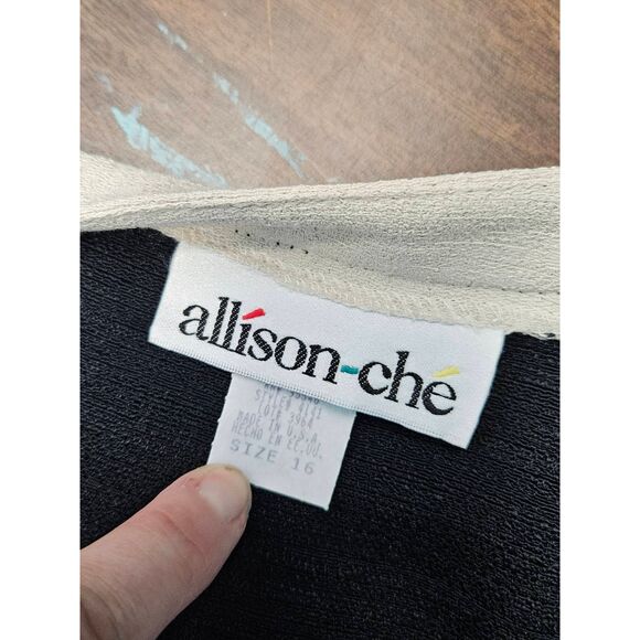 Allison-Che Dress and Jacket Set Black and Cream Womens size 16 NEW WITH TAGS - Picture 6 of 8